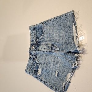 Zara high rise distressed shorts excellent condition sz 2